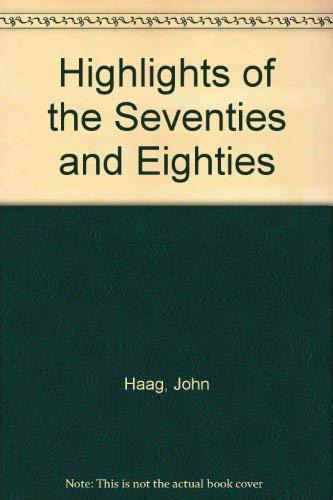 Highlights Of The 70's And 80's Piano Vocal Highlight Songbooks Haag, John