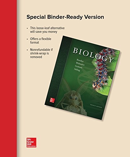 Loose Leaf for Biology Brooker, Robert; Widmaier, Eric; Graham, Linda and Stilin