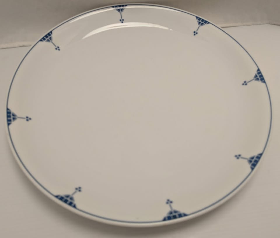 11pcs Blue Art Deco Favorite Bavaria Dishes Geometric Pattern