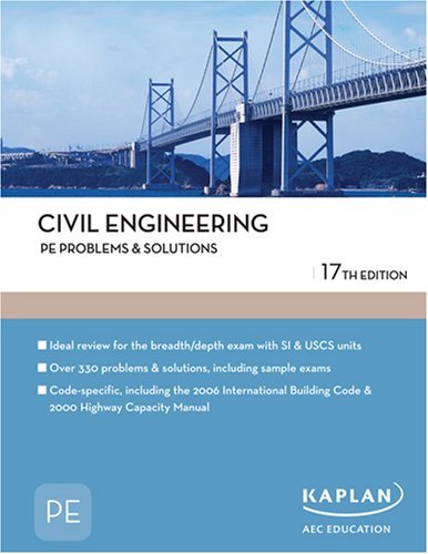 Civil Engineering PE Problems & Solutions [Paperback] Banks, James; Das, Braja M