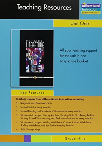 PRENTICE HALL LITERATURE PENGUIN EDITION TEACHING RESOURCES UNIT 1: FICTION AND