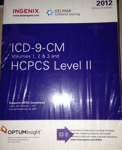 2012 Educational ICD-9-CM, Volume 1, 2, 3 and HCPCS Level II Ingenix