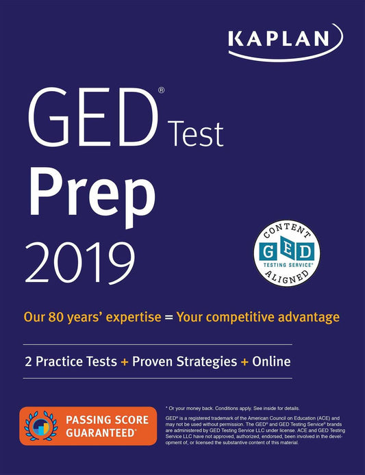 GED Test Prep 2019: 2 Practice Tests + Proven Strategies (Kaplan Test Prep) Van
